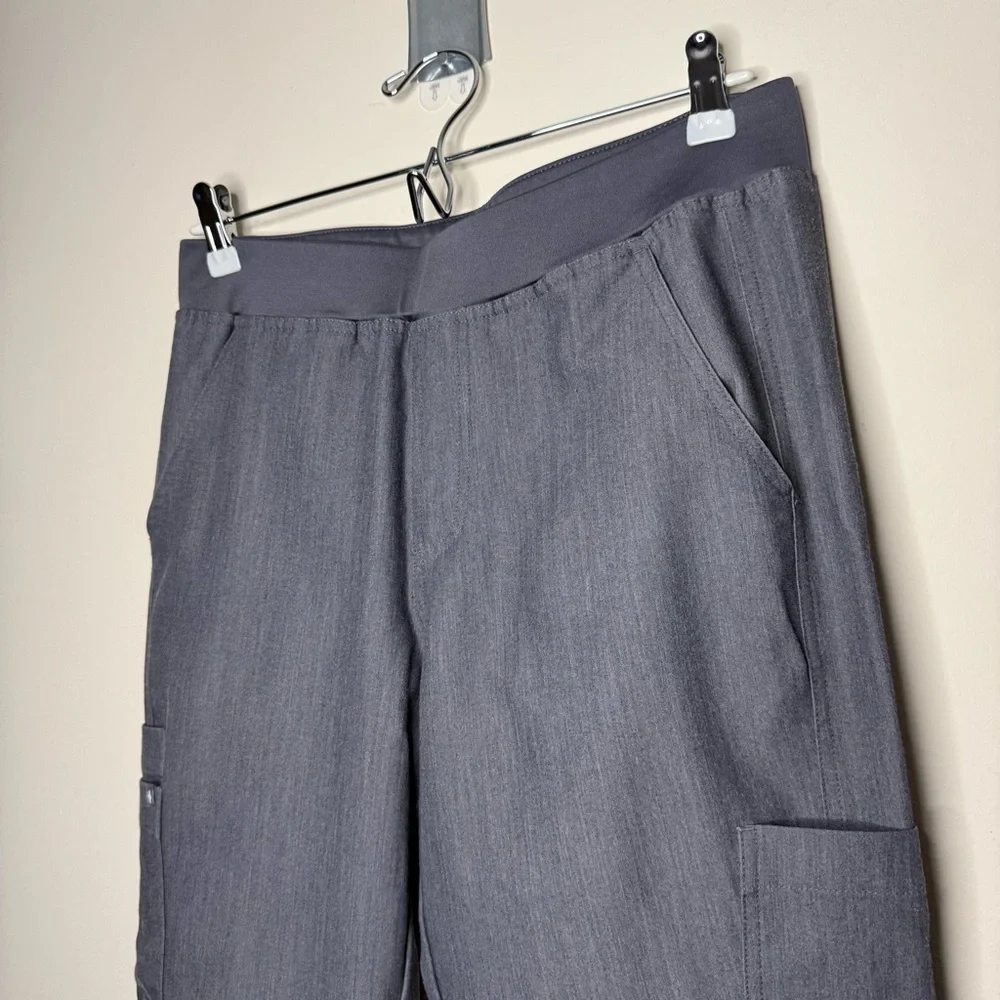 FIGS Axim Cargo Scrub Pants in Graphite Gray